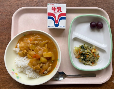 右の皿
